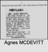 Agnes MCDEVITT