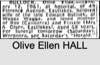 Olive Ellen HALL