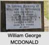 William George MCDONALD