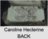 Caroline Hecterine BACK
