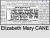 Elizabeth Mary CANE
