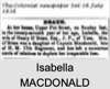 Isabella MACDONALD