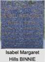 Isabel Margaret Hills BINNIE