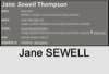 Jane SEWELL