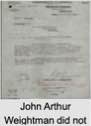 John Arthur WEIGHTMAN