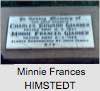 Minnie Frances HIMSTEDT