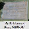 Myrtle Marwood Rose MEPHAM