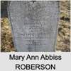 Mary Ann Abbiss ROBERSON