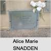 Alice Marie SNADDEN