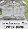 Jane Susannah Cox (LISTER) PUGH