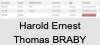 Harold Ernest Thomas BRABY